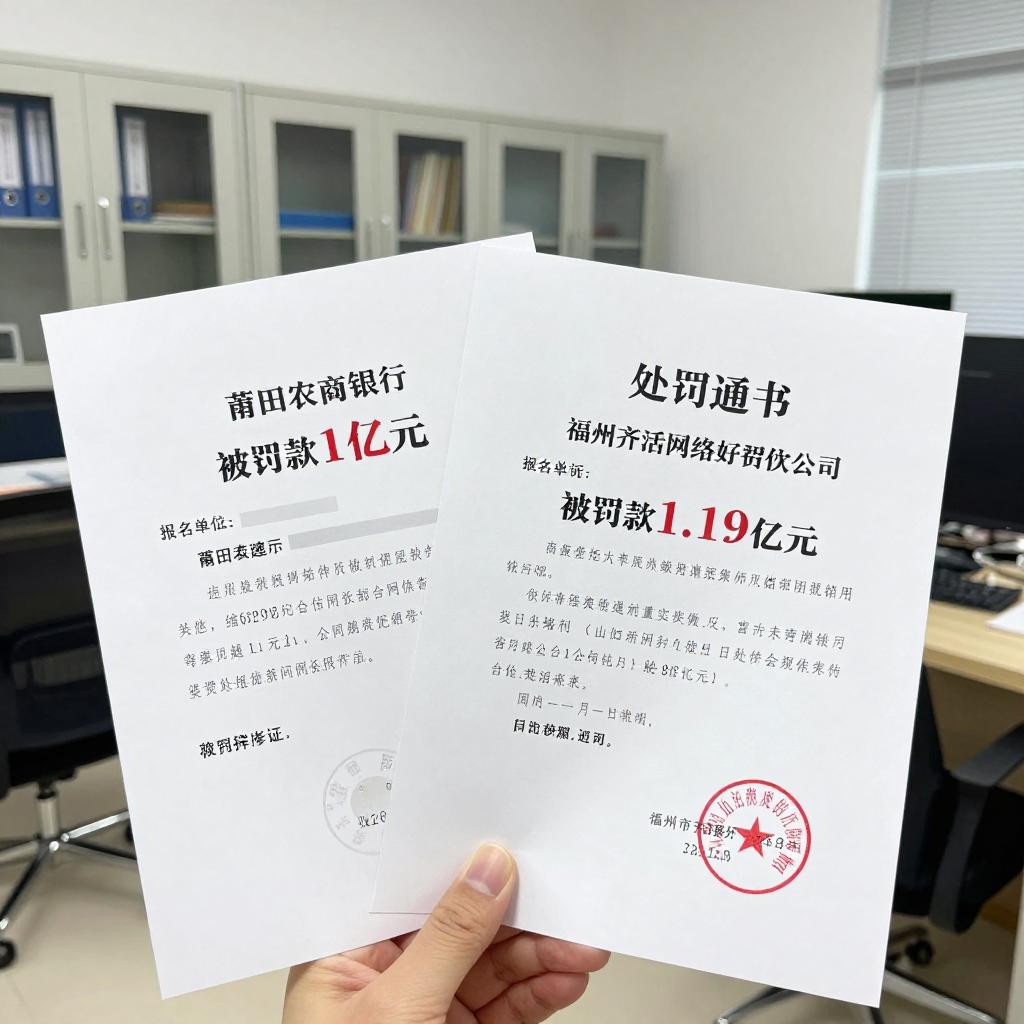 莆田农商行被罚100万元、福州奇富网络小额贷款公司被罚119万元