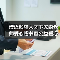 澄迈候鸟人才卞家森老师爱心赠书暨公益爱心课外辅导员