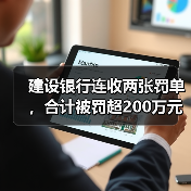 建设银行连收两张罚单，合计被罚超200万元