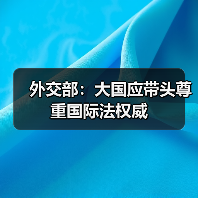外交部：大国应带头尊重国际法权威