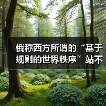 俄称西方所谓的“基于规则的世界秩序”站不住脚