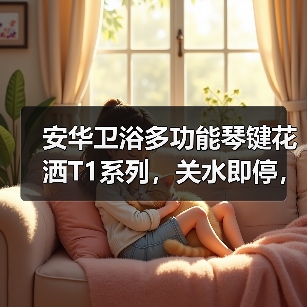 安华卫浴多功能琴键花洒T1系列，关水即停，告别滴漏烦恼