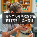 安华卫浴多功能琴键花洒T1系列，关水即停，告别滴漏烦恼