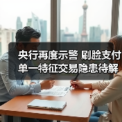 央行再度示警 刷脸支付单一特征交易隐患待解