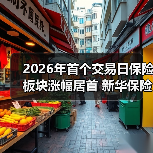 2026年首个交易日保险板块涨幅居首 新华保险、中国太保股价创新高 　　