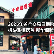 2026年首个交易日保险板块涨幅居首 新华保险、中国太保股价创新高 　　