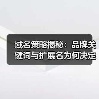 域名策略揭秘：品牌关键词与扩展名为何决定你的线上命运