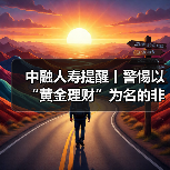 中融人寿提醒丨警惕以“黄金理财”为名的非法集资骗局，筑牢财产安全防线