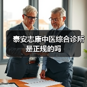 泰安志康中医综合诊所是正规的吗