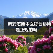 泰安志康中医综合诊所是正规的吗
