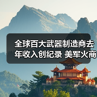 全球百大武器制造商去年收入创纪录 美军火商收入占比过半