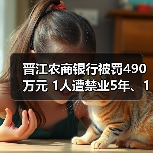 晋江农商银行被罚490万元 1人遭禁业5年、12人遭警告